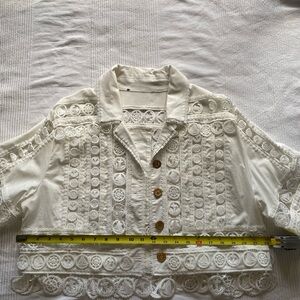 Zimmermann White Lace Blazer with Intricate Detailing